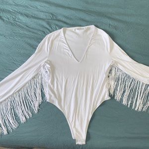 Fringe bodysuit